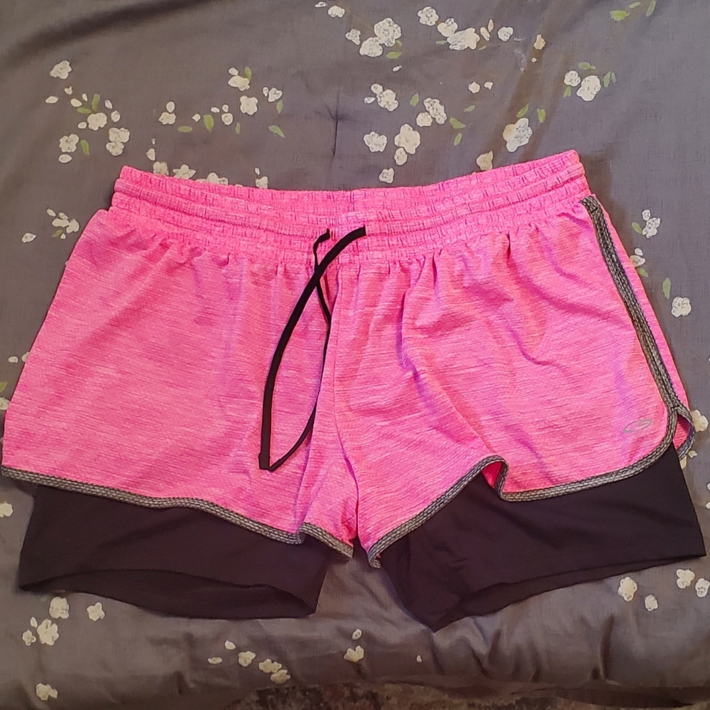Bright pink Champion shorts